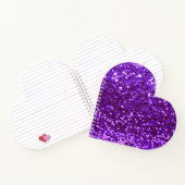 Lila Glitzer Bling Sparkle Shiny Girly Chic Notizblock (Innenseite)