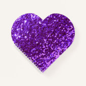 Lila Glitzer Bling Sparkle Shiny Girly Chic Notizblock (Vorderseite)