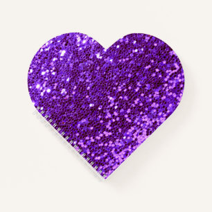 Lila Glitzer Bling Sparkle Shiny Girly Chic Notizblock