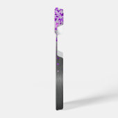 Lila Glitzer Brushed Metal iPhone Hülle (Linke Seite)