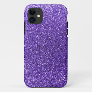 Lila Glitzer iPhone 11 Hülle