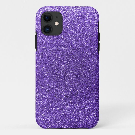 Lila Glitzer Case-Mate iPhone Hülle (Rückseite)
