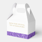 Lila Glitzer Chic Modern Geburtstag Mitzvah Geschenkschachtel (Rückseite)