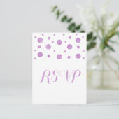 Lila Glitzer Confetti Response Postkarte (Stehend Vorderseite)