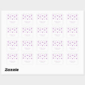 Lila Glitzer Confetti Wedding Stickers (Blatt)
