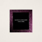 lila Glitzer danke Visitenkarte (Rückseite)