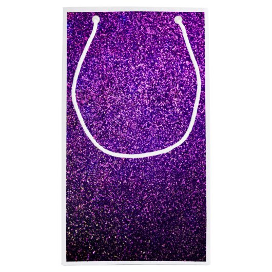 Lila Glitzer danken Ihnen sich bauscht Kleine Geschenktüte (Rückseite)