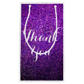 Lila Glitzer danken Ihnen sich bauscht Kleine Geschenktüte (Vorderseite)