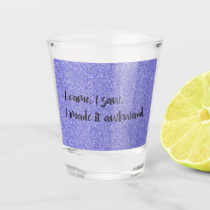 Lila Glitzer, den ich gemacht habe Schnapsglas