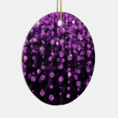Lila Glitzer-Diamanten Keramikornament (Rechts)