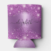 Lila Glitzer Dosenkühler (Rückseite)