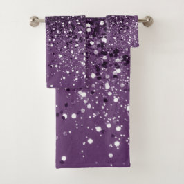 LILA Glitzer Dream #1 #shiny Badhandtuch Set