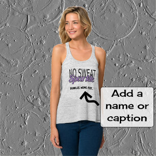 Lila Glitzer-Effekt durch Leerzeichen Tank Top