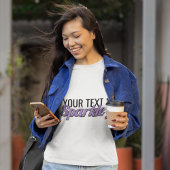 Lila Glitzer-Effekt für benutzerdefinierten Text T-Shirt