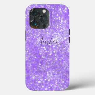 Lila Glitzer Elegant Personalisiert Case-Mate iPhone Hülle