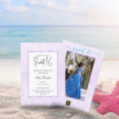 Lila Glitzer elegant schick Sweet 16 Einladung
