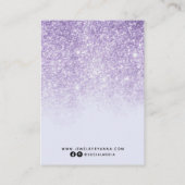 Lila Glitzer-Erd-Display Visitenkarte (Rückseite)