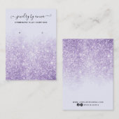 Lila Glitzer-Erd-Display Visitenkarte (Vorne/Hinten)