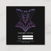 Lila Glitzer-Fingerie-Boutique als Nächstes Terminkarte (Vorderseite)