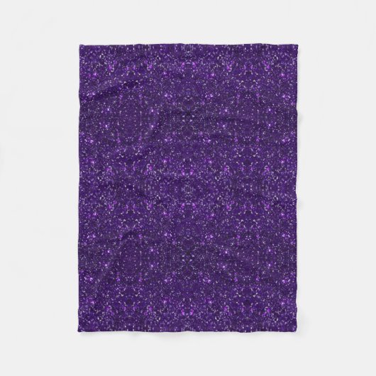 Lila Glitzer Fleece Blanket (Vorderseite)