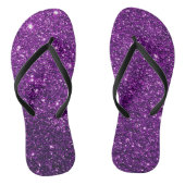 Lila Glitzer-Flip-Flops Badesandalen (Fußbett)