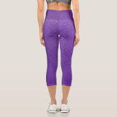 Lila Glitzer, Funkeln, Glitzer Hintergrund Capri Leggings (Rückseite)