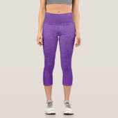 Lila Glitzer, Funkeln, Glitzer Hintergrund Capri Leggings (Vorderseite)