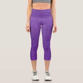 Lila Glitzer, Funkeln, Glitzer Hintergrund Capri Leggings