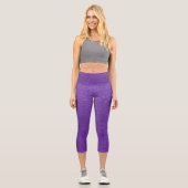 Lila Glitzer, Funkeln, Glitzer Hintergrund Capri Leggings (Vorderseite)