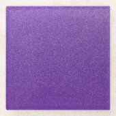 Lila Glitzer, Funkeln, Glitzer Hintergrund Glasuntersetzer (Vorderseite)