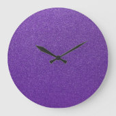 Lila Glitzer, Funkeln, Glitzer Hintergrund Große Wanduhr (Vorderseite)