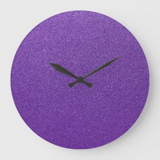 Lila Glitzer, Funkeln, Glitzer Hintergrund Große Wanduhr (Vorderseite)