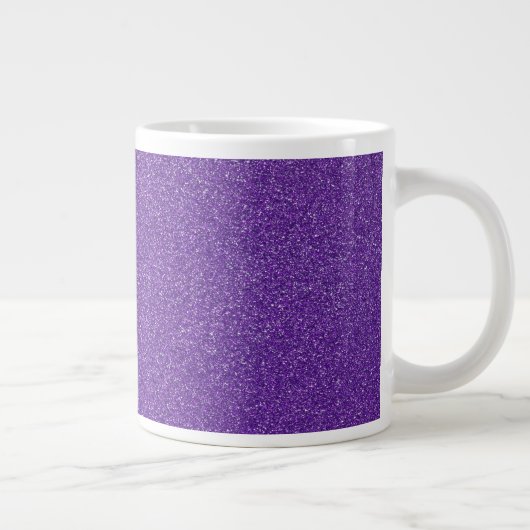 Lila Glitzer, Funkeln, Glitzer Hintergrund Jumbo-Tasse (Rechts)