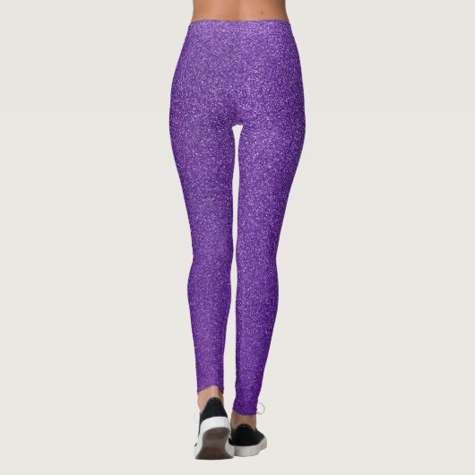 Lila Glitzer, Funkeln, Glitzer Hintergrund Leggings (Rückseite)