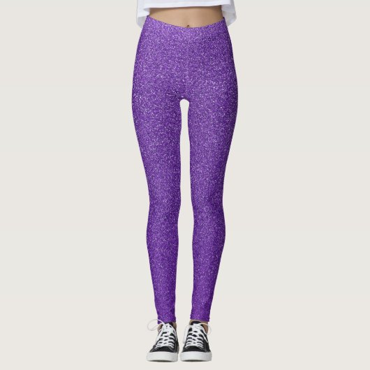 Lila Glitzer, Funkeln, Glitzer Hintergrund Leggings (Vorderseite)