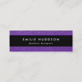 Lila Glitzer, Funkeln, Glitzer Hintergrund Mini Visitenkarte (Vorderseite)