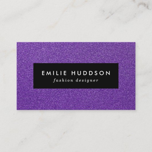 Lila Glitzer, Funkeln, Glitzer Hintergrund Visitenkarte (Vorderseite)