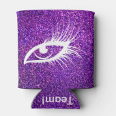 lila Glitzer für die maßgeschneiderte Moderatoren Dosenkühler (Rückseite)