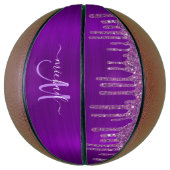 Lila Glitzer für die Pinselzubereitung Basketball (Vertikal)