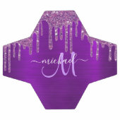 Lila Glitzer für die Pinselzubereitung Fußball (Flach)