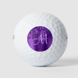 Lila Glitzer für die Pinselzubereitung Golfball