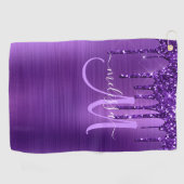 Lila Glitzer für die Pinselzubereitung Golfhandtuch (Horizontal)