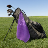 Lila Glitzer für die Pinselzubereitung Golfhandtuch (Gras)