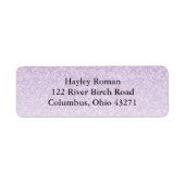 Lila Glitzer für helle Rücksendeadresse (Vorne)