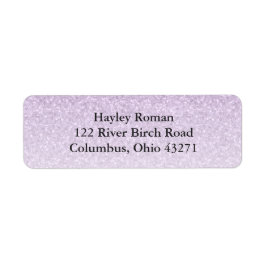 Lila Glitzer für helle Rücksendeadresse