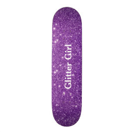 Lila Glitzer Girl Zeigen Sie Ihre Glamour sparkle Skateboard
