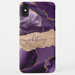 Lila Glitzer Girly Rose Gold Stilvoll Case-Mate iPhone Hülle