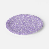 Lila Glitzer Glam Benutzerdefiniertes Party Pappteller (Schrägansicht)