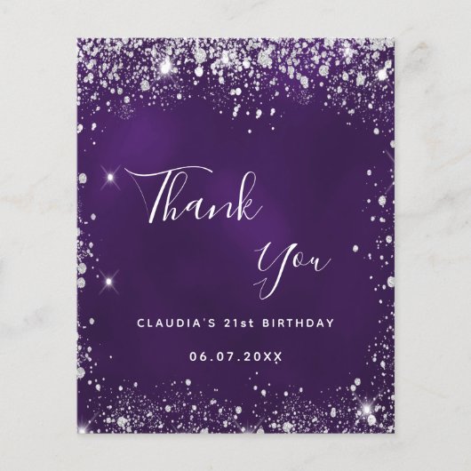 Lila Glitzer glänzen dank Budget Flyer (Vorne)