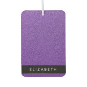 Lila Glitzer, Glitzer Hintergrund, Ihr Name Autolufterfrischer (Vorderseite)